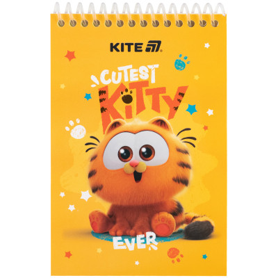 Блокнот Kite на спіралі Garfield А6, 48 аркушів, нелінований (GF25-196) Вінниця - фото 1