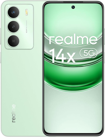 Смартфон realme 14x 5G 8/256GB Peridot Green - Экран 120 Гц, Dimensity 6300, Камера 50Мп с AI и защита IP64 Киев