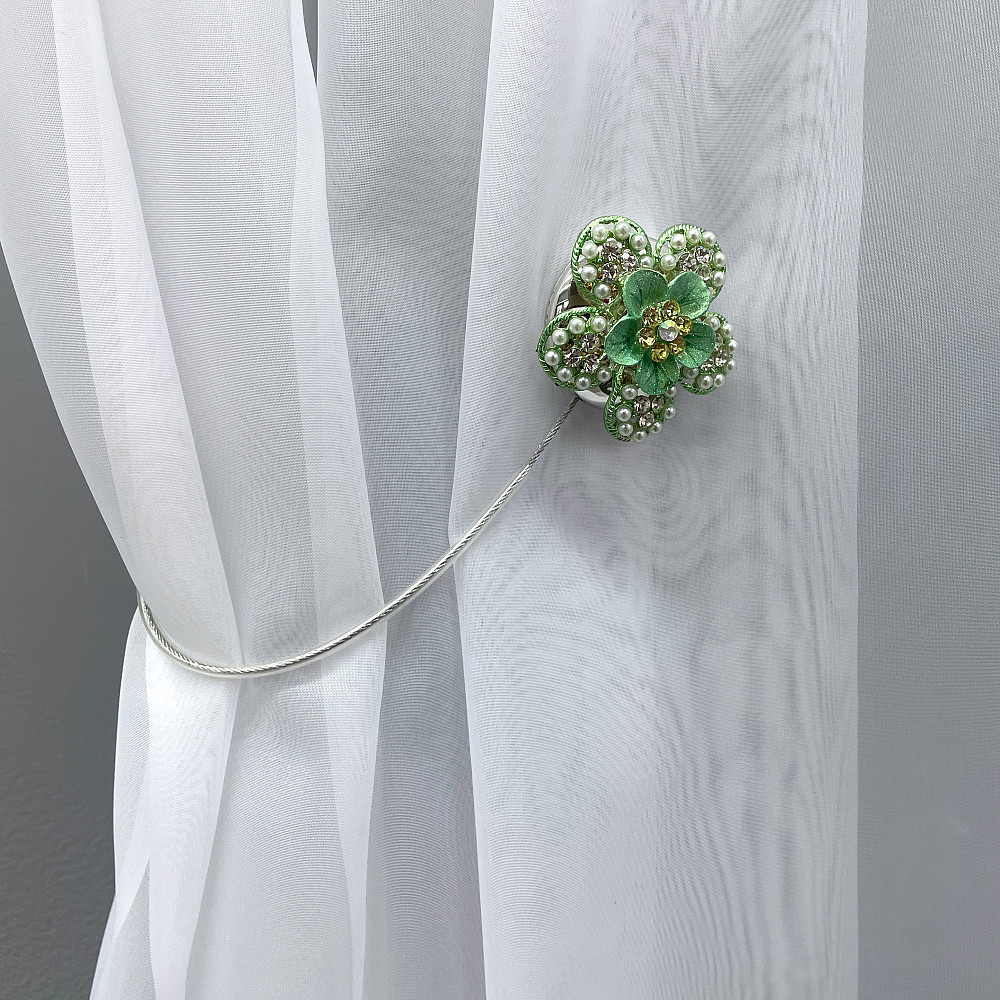 Магніти для штор та гардин "Flowers" набір 2 шт М'ятний (81-190) Київ - фото 3