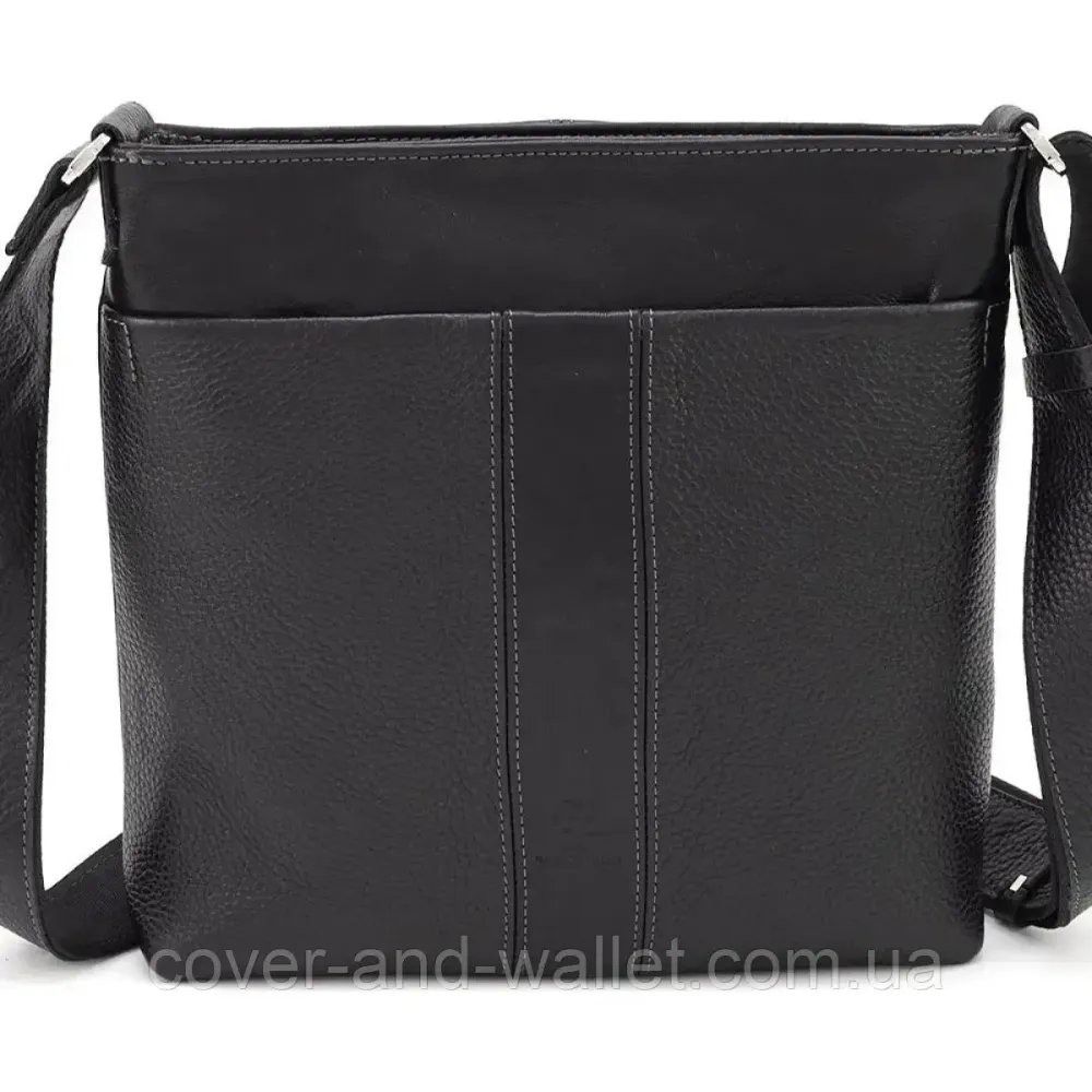 Модная мужская сумка планшет с натуральной кожи черного цвета Grande Pelle 749710 Киев - изображение 1