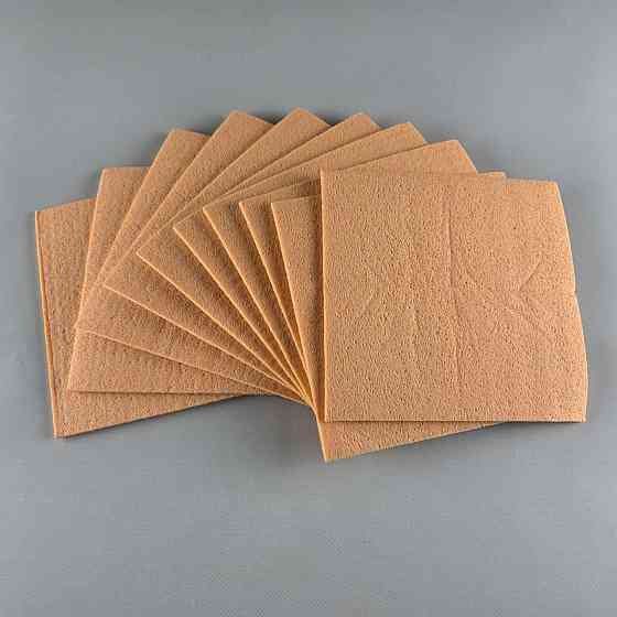 Салфетка губчатая влагопоглощающая из натуральной целлюлозы 16*16 "Vivat" (а10) (1 пачка) Харків