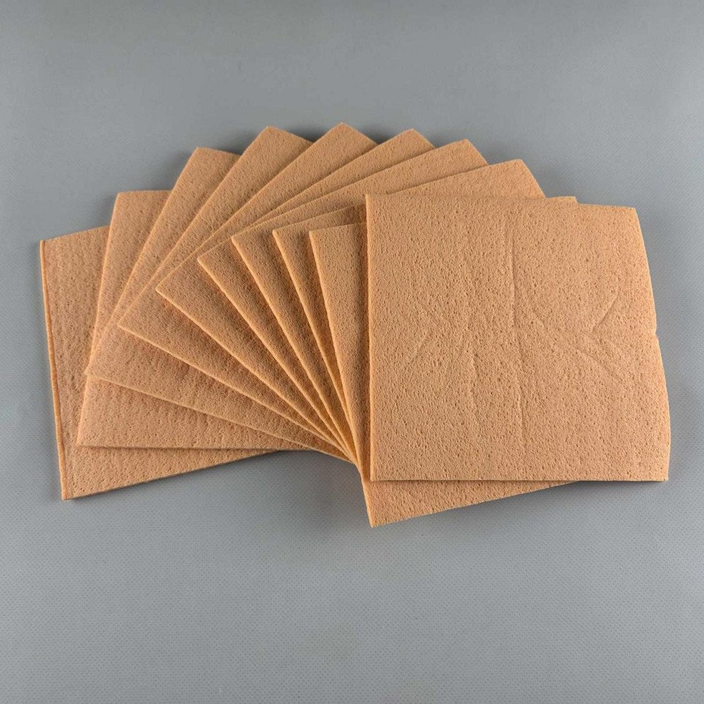 Салфетка губчатая влагопоглощающая из натуральной целлюлозы 16*16 "Vivat" (а10) (1 пачка) Харків - фото 3