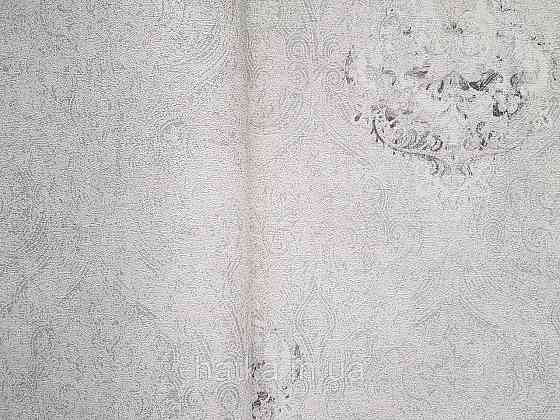 Обои винил на флизелине горячего тиснения DU&KA  Voyage1.06х10 вензеля фон восточный рисунок  белые серые Киев