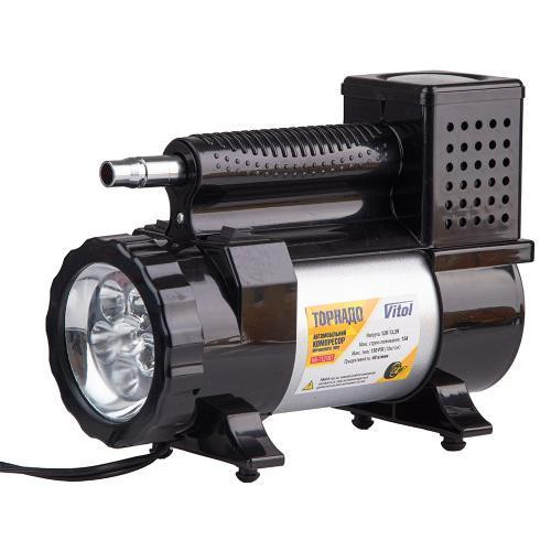 Компрессор Торнадо KA-T12181 150psi 15А 40л с фонарем, прикуривателем и переходником, шланг 3м Харьков - изображение 1