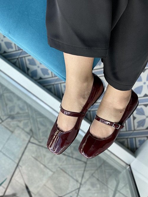 Балетки жіночі SEE SEVEN бордові шкіра лакована 37-41р. (5477) Коломия - фото 3