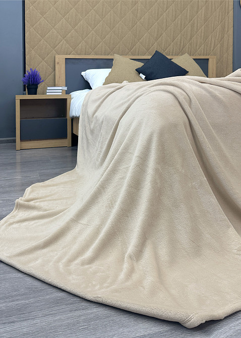 Плед-покривало Decorator WellSoft 180х210 см однотонний Бежевий (87-269) Київ - фото 8
