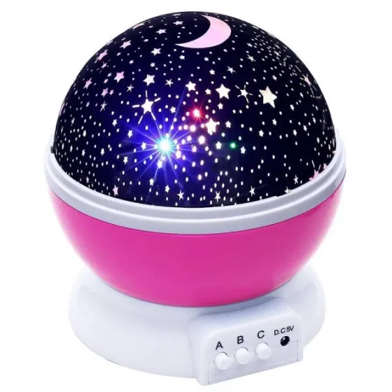Нічник зоряне небо Star Master NEW BIG USB-кабель або 4 батарейки ААА, Створює проекції, що рухаютьс Київ
