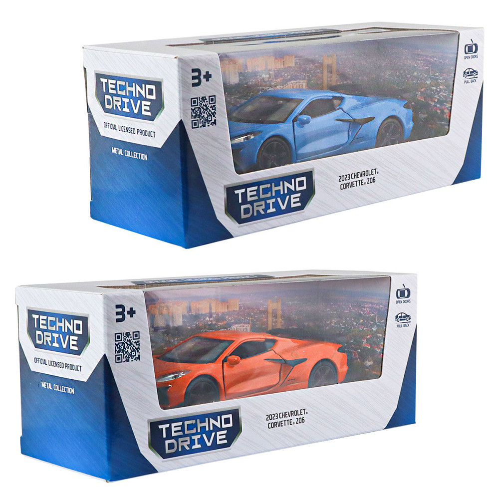 Автомодель - Chevrolet Corvette Z06 2023 (помаранчевий, світло-блакитний) Дніпро - фото 7