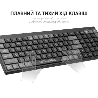 Клавіатура OfficePro SK985B Wireless/Bluetooth Black (SK985B) Вінниця - фото 10