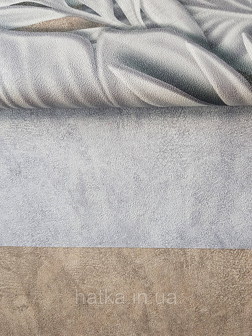 Обои метровые виниловые на флизелине Sintra Vila листья ветки серые бирюзовые на коричневом  533444 Киев - изображение 3