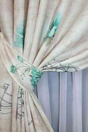 Комплект готових штор VR-Textil Фотоштори № 1327ш Різнобарвний 100х270 см 2 шт (31-716) Київ