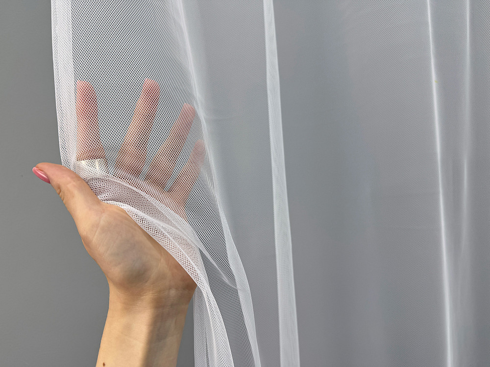 Тюль VR-Textil 1478т Грек-сітка однотонна Білий 500х270 см (42-0826) Київ - фото 8