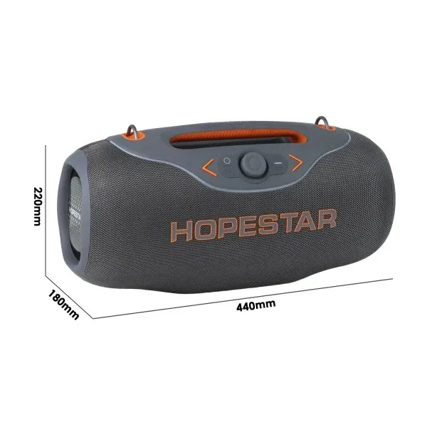 Портативная колонка Hopestar A6 CLUB Bluetooth 5.3, TWS, IPX6, RGB, 24000мАч, с микрофоном, серый Одесса - изображение 3