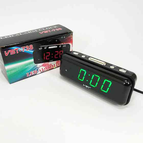 Настольные часы с ярким светодиодным led дисплеем VST-738-4, Настольные цифровые часы OB-591 с подсветкой Киев