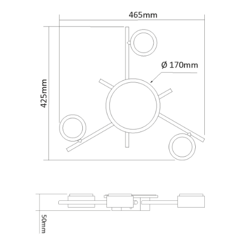 LED Світильник під лампу 3*GX53 накладний з підсвічуванням VL-SPF20B-BB Videx Житомир - изображение 2