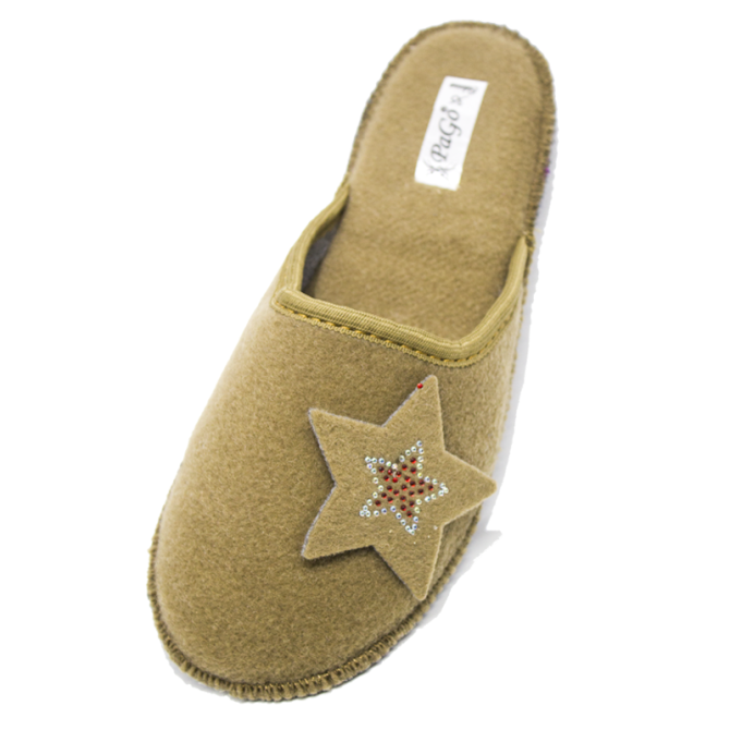 Повстяні тапочки жіночі паркетні PaGo "Star" (36, 37, 38, 39, 40, 41) Бежевий W 2020-88 Одесса - изображение 2