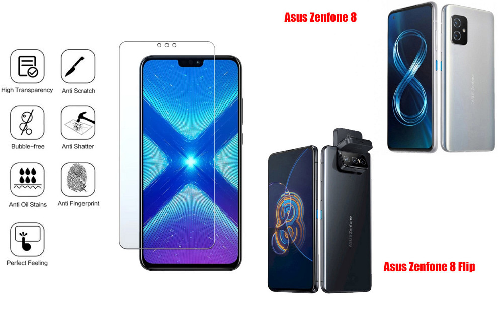Защитное стекло NeoGlass для Asus Zenfone 8, Zenfone 8 Flip – ультрапрозрачное и устойчивое Киев - изображение 4