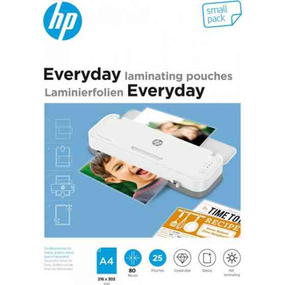 Плівка для ламінування HP Everyday Laminating Pouches, A4, 80 Mic, 216 x 303, 25 pcs (9153) Киев