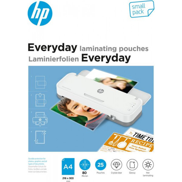 Плівка для ламінування HP Everyday Laminating Pouches, A4, 80 Mic, 216 x 303, 25 pcs (9153) Київ - фото 1