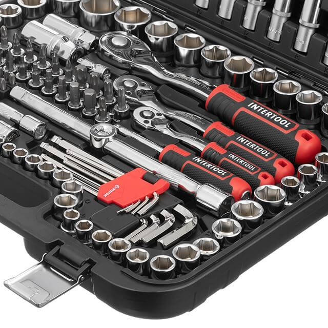 Набір інструментів INTERTOOL 1/2 "& 3/8" & 1/4 ", 156од., Cr-V STORM - якісний набір інструменту Львів - фото 5