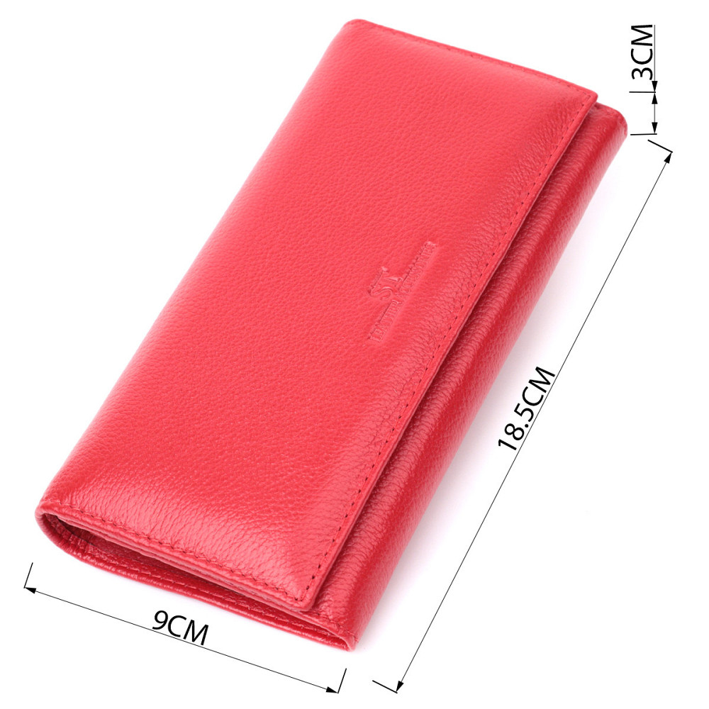 Отменный женский кошелек из натуральной кожи ST Leather 22524 Красный Киев - изображение 4