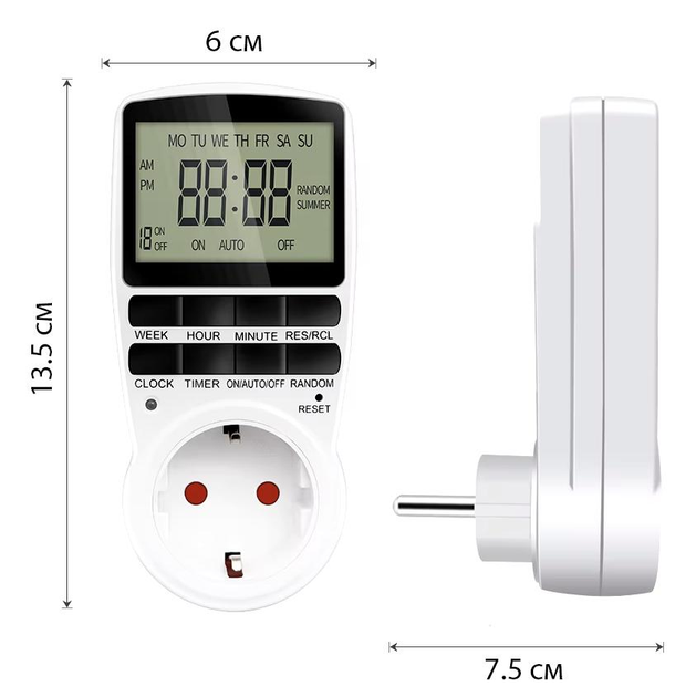 Умная розетка Timer TM02 с таймером отключения + часы Винница - изображение 7