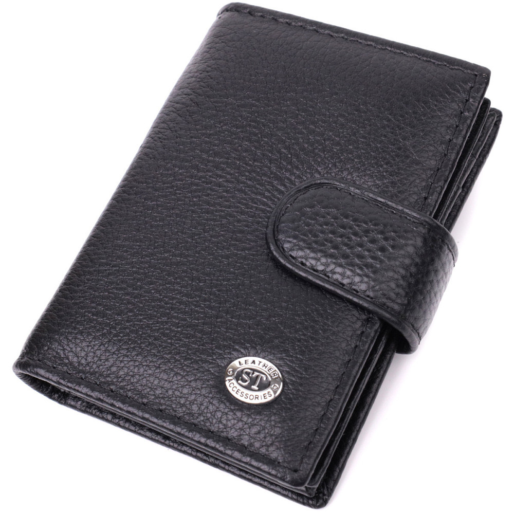 Жіноча шкіряна візитниця чорна (ST Leather) Київ - фото 12