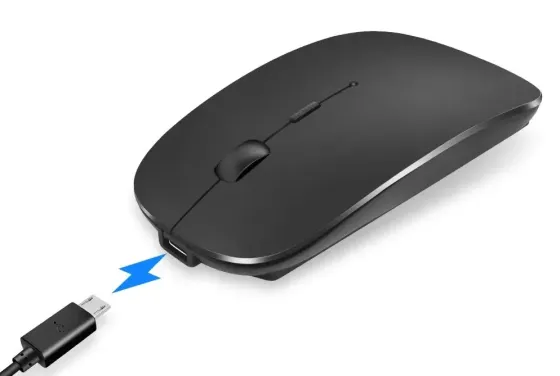 Комп'ютерна бездротова акумуляторна мишка 2.4 ГГц (чорна) Коломия