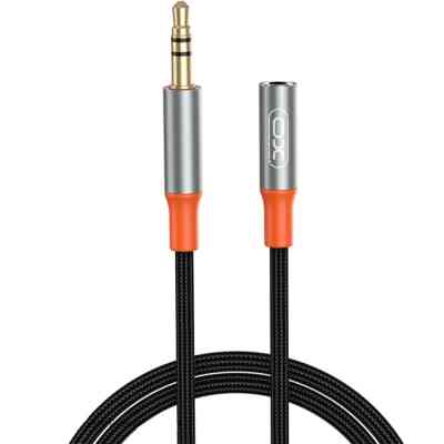 Кабель мультимедійний 3.5mm M to 3.5mm F 1.0m NB-R269A black XO (NB-R269A.black) Вінниця