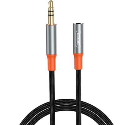 Кабель мультимедійний 3.5mm M to 3.5mm F 1.0m NB-R269A black XO (NB-R269A.black) Вінниця - фото 1