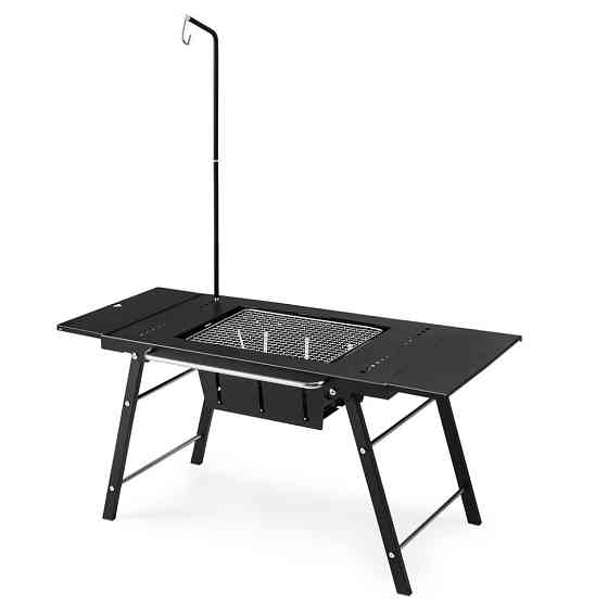 Стіл для барбекю сталевий Naturehike CNK2350CF018, чорний Київ
