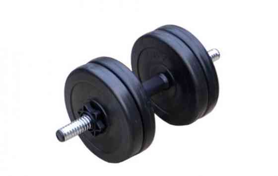 Штанга набірна на 42 кг з гантелями по 10 кг Гантелі, гирі, штанги та диски ударостійкий пластик Київ