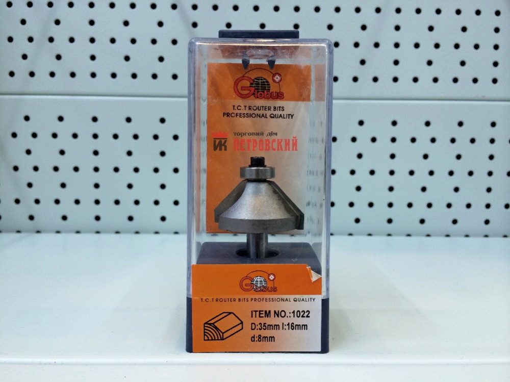 Фреза ГЛОБУС 1022 D35 кромочная конусная Коломия - фото 2