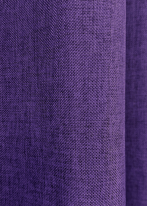 Комплект готових штор VR-Textil Льон Мішковина № 1066ш Фіолетовий 150х280 см 2 шт (30-877) Київ - фото 8