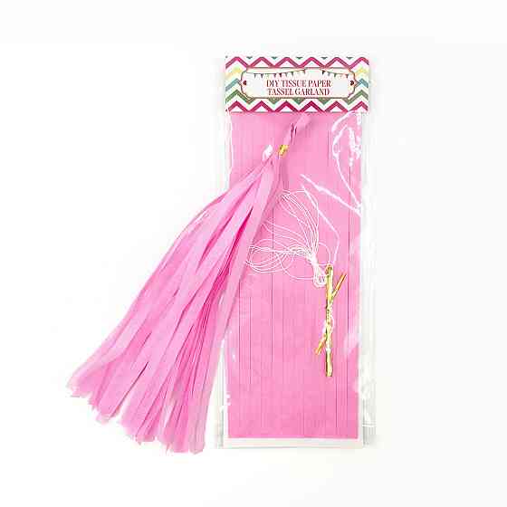 Кисточки тассел бумажные гирлянды для праздника 5 шт 35 см розовый Киев