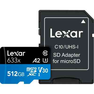 Карта пам&apos;яті Lexar 512GB microSDXC class 10 UHS-I 633x (LSDMI512BB633A) Вінниця