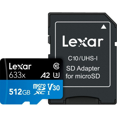 Карта пам&apos;яті Lexar 512GB microSDXC class 10 UHS-I 633x (LSDMI512BB633A) Вінниця - фото 1