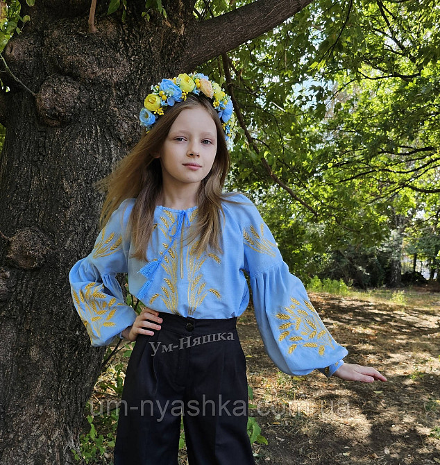 Вышиванка натуральная  для девочки с колосками Кривой Рог - изображение 1