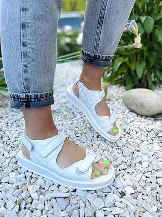 No brend Босоніжки жіночі 19-1 білі (літо, шкіра натуральна) (5087) 37р.38р.39р. Коломия