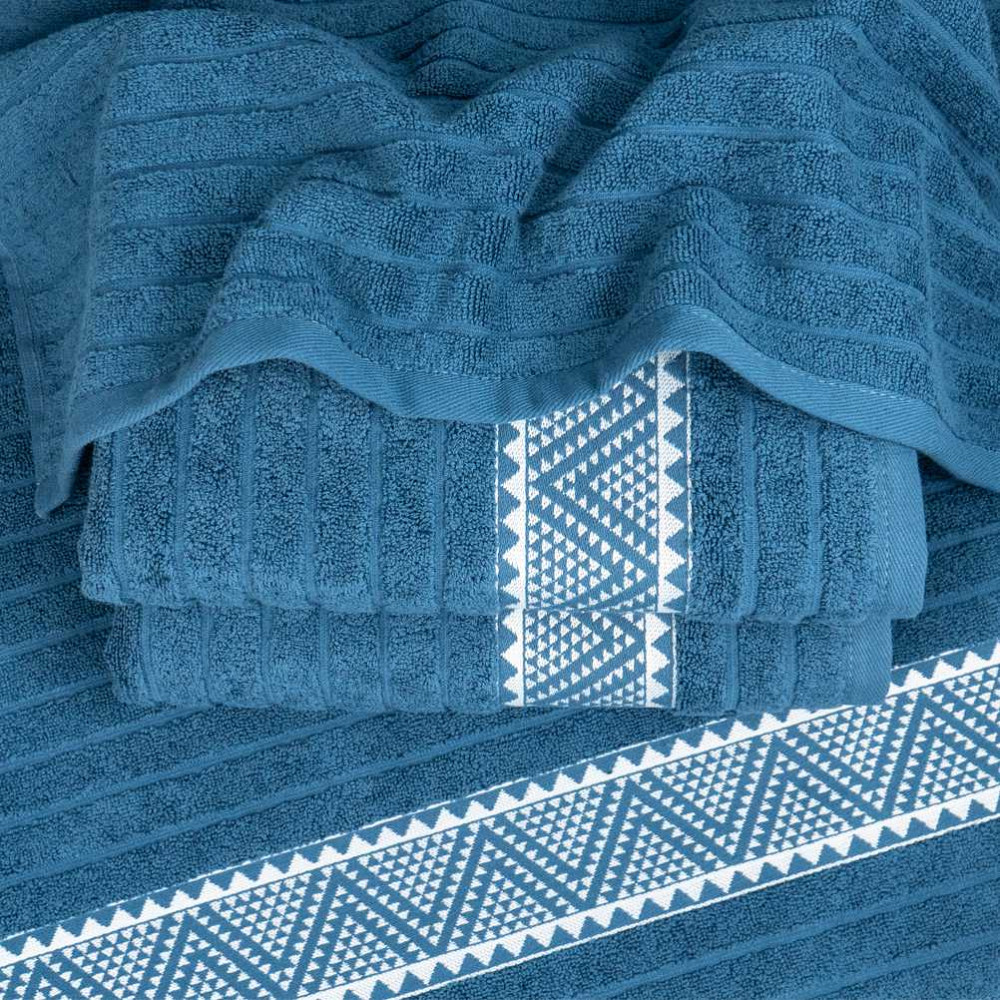 Махровий рушник для обличчя та рук Зіпп GM Textile 50х90см 500г/м2 (Синій) Суми - фото 5