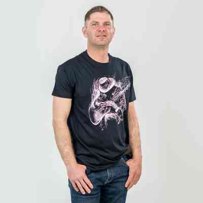 Футболка Sol's Regent 150 Guitar player насичений чорний S (11380309/56S) Винница