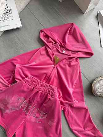 Женский стильный повседневный велюровый костюм Розовый, 44/46 Одесса