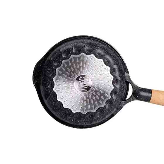 Мраморная алюминиевая сковорода с антипригарным покрытием 1 литр Ø 20 см с толстым дном MGC черная HP-4-416B Киев