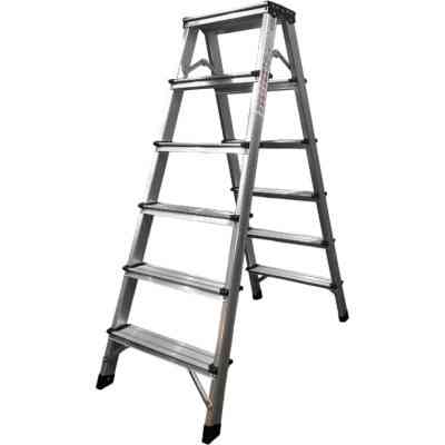 Драбина GTM cтрем`янка 6сх. верхня сходинка 1,18м, двостороння (KMH1206) Вінниця
