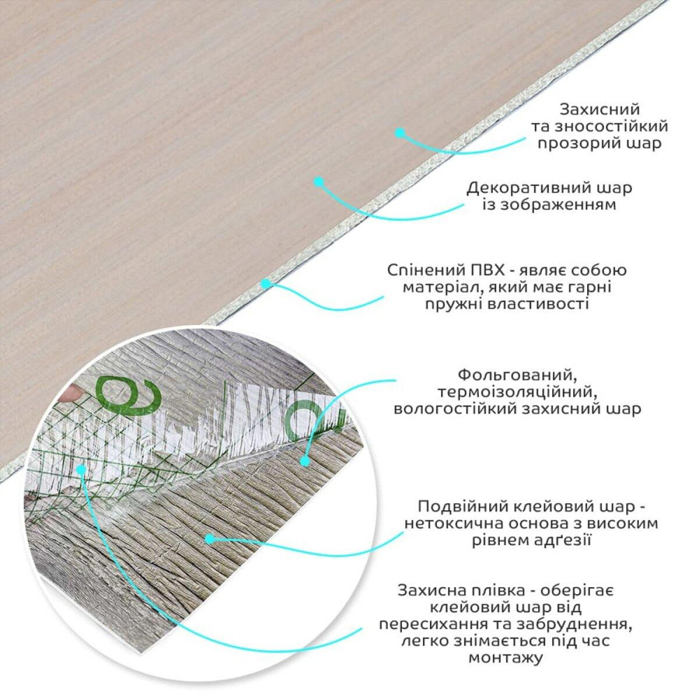 Самоклеюча вініловая плитка в рулоні 600х3000х2мм Мат SW-00002052 Київ - фото 2