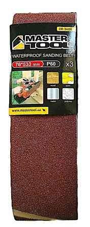 MASTERTOOL Стрічка шліфувальна MASTERTOOL зерно 60 76×533 мм 3 шт 08-3406 Коломыя