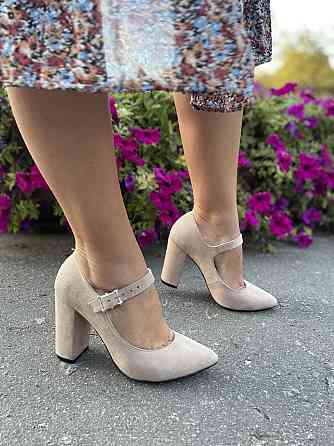 Туфлі жіночі SEE SEVEN пудра натуральна замша каблук 10 см 36р.38р. (3534) Коломия