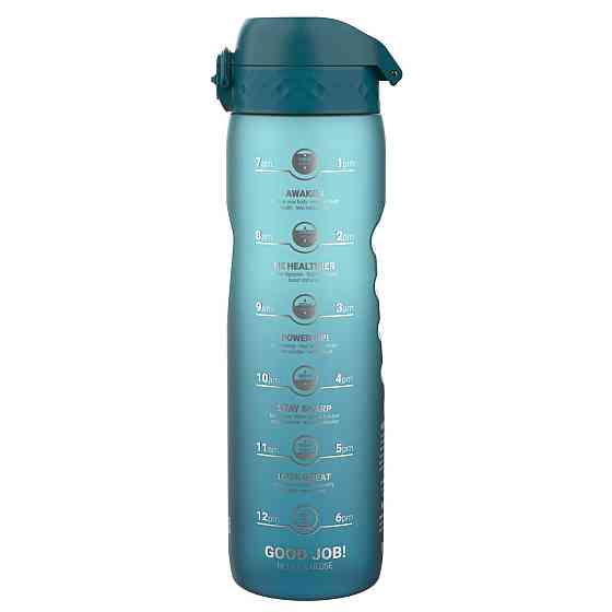 Пляшка для води ION8 1000 мл. BPA Free, Times To Drink, (ЕКО пляшка) BPA Free, Teal & Blue Кам'янське