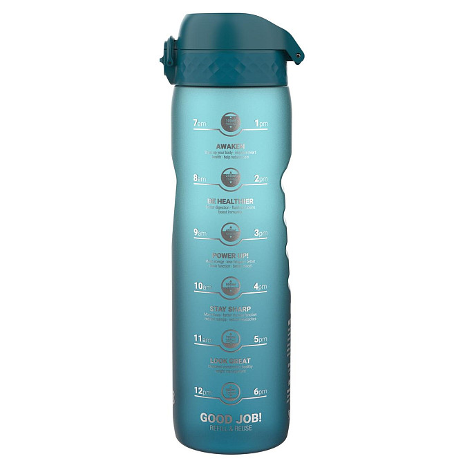 Пляшка для води ION8 1000 мл. BPA Free, Times To Drink, (ЕКО пляшка) BPA Free, Teal & Blue Каменское - изображение 1