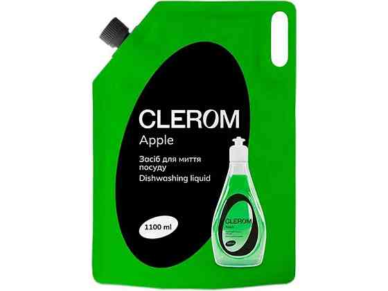 Средство для мытья посуды 1,1л Apple дой-пак ТМ CLEROM Киев